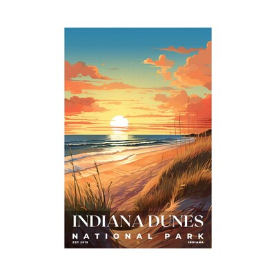 Indiana Dunes National Park Poster, Travel Art, Office Poster, Home Decor | S7 - image1